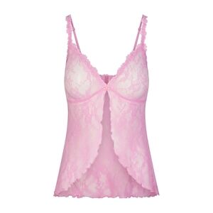 SKIMS Stretch Lace Babydoll Open Front